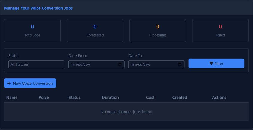 Voice Changer Interface