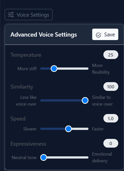 Default Voice Settings