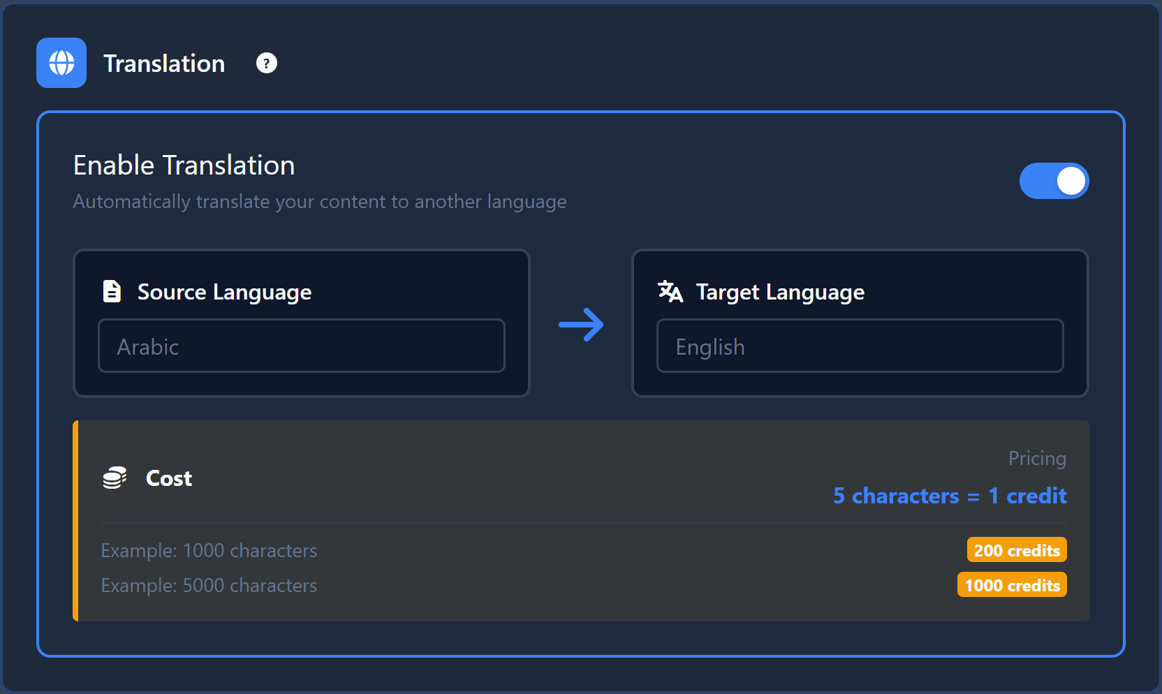 Fonction de traduction